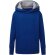 Sudaderas con capucha contrastada para niños con algodón 300 g/m2 y bolsillo MP3 Azul oxford marl/marino