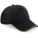 Gorras de béisbol premium 220g algodón sarga confort y estilo Negro/verde lima