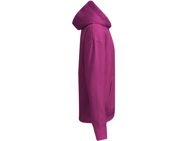 Sudaderas con capucha contrastada para niños con algodón 300 g/m2 y bolsillo MP3 Naranja/marino detalle 3