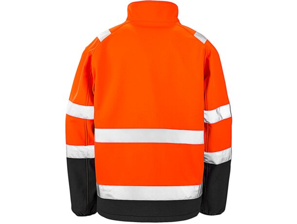 Chaquetas alta visibilidad ligeras y cálidas poliéster 280 g/m2 Naranja fluorescente/negro detalle 1