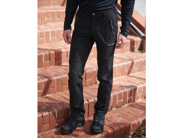 Pantalón softshell poliéster reciclado 245 g/m2 X-pro Prolite Negro detalle 1