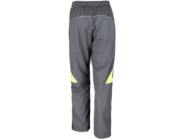 Pantalón deportivos hombre ligeros con cintura elástica y secado rápido Gris/lime detalle 3