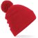 Gorros de lana Snowstar térmicos con forro micropolar y pompón Rojo clasico