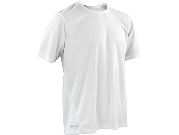 Camiseta técnica con logo para mantener la piel fresca y cómoda personalizado blanca