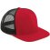 Gorra plana con paneles de malla y visera ajustable retro Rojo clasico/negro