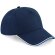 Gorras de béisbol premium 220g algodón sarga confort y estilo Marino francés/azul royal brillante/blanco