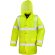 Chaquetas alta visibilidad resistentes al viento y al agua con capucha oculta Amarillo fluorescente