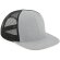 Gorra plana con paneles de malla y visera ajustable retro Gris foca/negro