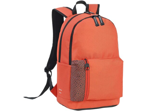 Mochila infantile para empresa con asas y correas acolchadas 18 litros Naranja mandarina/negro detalle 3