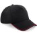 Gorras de béisbol premium 220g algodón sarga confort y estilo Negro/rojo