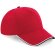 Gorras de béisbol premium 220g algodón sarga confort y estilo Rojo clasico/negro/blanco