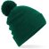 Gorros de lana Snowstar térmicos con forro micropolar y pompón Verde botella