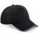 Gorras de béisbol premium 220g algodón sarga confort y estilo Negro/blanco