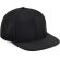 Gorra snapback promocional retro 6 paneles visera plana 100% poliéster Negro/negro