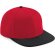 Gorra snapback promocional retro 6 paneles visera plana 100% poliéster Rojo clasico/negro