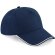 Gorras de béisbol premium 220g algodón sarga confort y estilo Marino francés/blanco