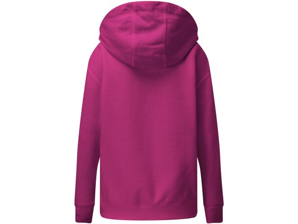 Sudaderas con capucha contrastada para niños con algodón 300 g/m2 y bolsillo MP3 Naranja/marino detalle 2