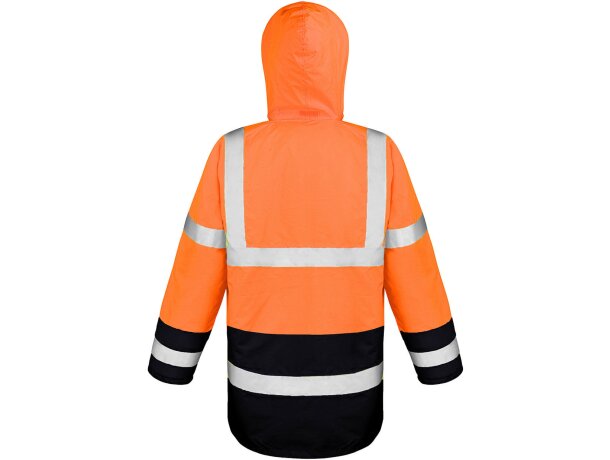 Chaquetas alta visibilidad core motorway 2-tone poliéster 160 g/m2 Naranja fluorescente/negro detalle 1