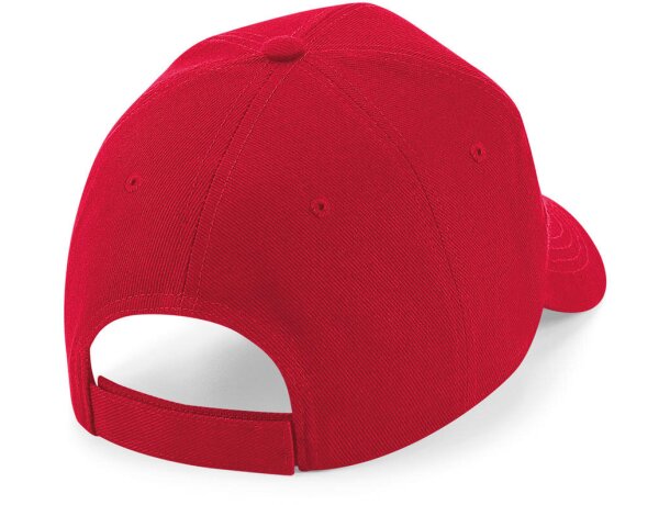 Gorra de béisbol personalizada 100% algodón con ajuste rip-strip Rojo clasico detalle 4