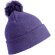 Gorros de lana con pompón niño tejido doble grosor 340 g/m² Morado