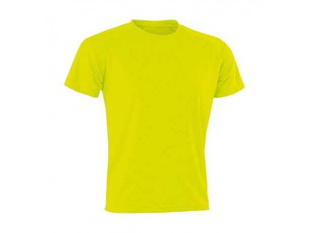 Camiseta técnica Colores Fluor De Mujer economica amarillo fluorescente