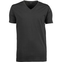 Camiseta de hombre promocional ajustada cuello en v algodón 200 g/m2