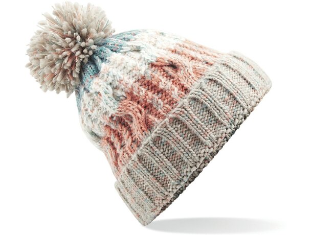 Corkscrew Pom Pom Beanie natural