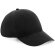 Gorras de béisbol eco reciclada 100% poliéster 6 paneles hebilla ajustable Negro