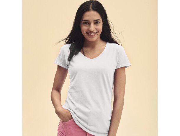 Camiseta Mujer Blanca Iconic V-Neck