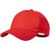 Gorras de béisbol con logotipo algodón orgánico con cierre de hebilla Gleyre Rojo