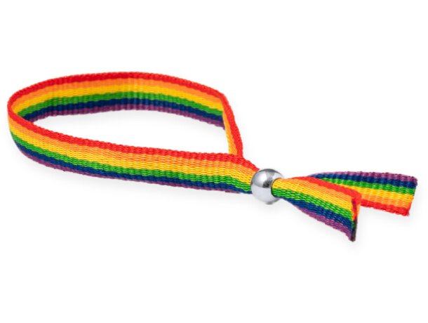 Pulseras personalizadas color arcoiris poliéster Jabisk detalle 2