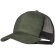 Gorras trucker para empresas Pamper RPET 5 paneles cierre ajustable camuflaje sostenible Verde