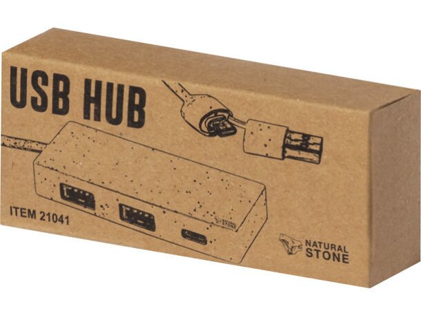 Hub USB con puerto Nagent 2.0 de piedra natural y ABS resistente detalle 7