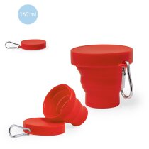 Vaso de plástico con mosquetón y tapón a juego silicona 160ml