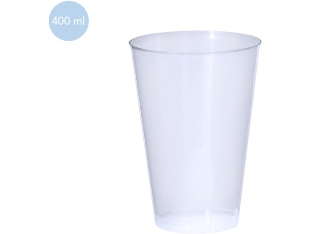 Vaso de plástico translúcido pp 400ml Cuvak detalle 1