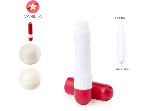 Balsamos labiales Set Canen con protector solar aroma vainilla práctico detalle 1