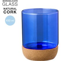 Vasos de cristal Bixlo de borosilicato 450ml con corcho y colores únicos