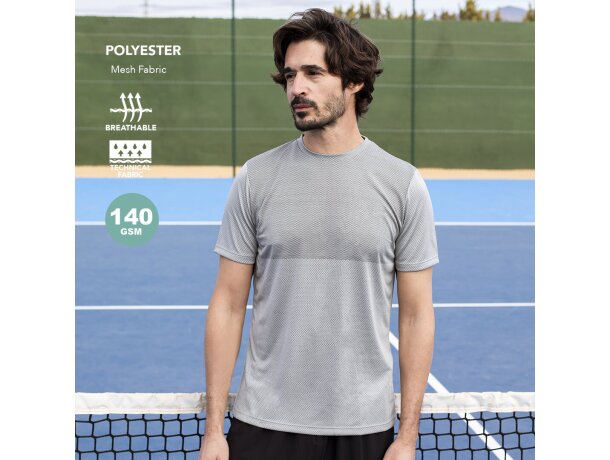 Camiseta deportiva unisex de poliéster 140 g/m2 Tecnic Ulken detalle 1