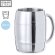 Taza vintage original Solara de acero inox 450ml con asa en forma de barril detalle 1