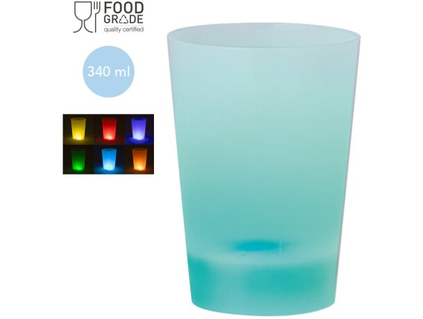 Vasos de cristal Armos con luces LED y capacidad de 340ml detalle 1