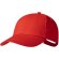 Gorra de béisbol con cierre velcro algodón Haliard Rojo