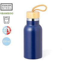 Botellas de acero inoxidable Flazer con tapón de bambú y asa 350ml