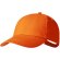 Gorra de béisbol con cierre velcro algodón Haliard Naranja