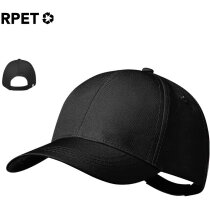 Gorras running sostenibles Oconor de 6 paneles en poliéster RPET ajustable