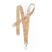 Lanyard eco-friendly Bespal con corcho natural y cierre seguro