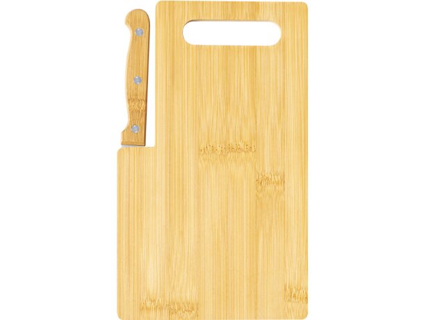 Tablas de madera Seslat de bambú con cuchillo y compartimento especial detalle 4