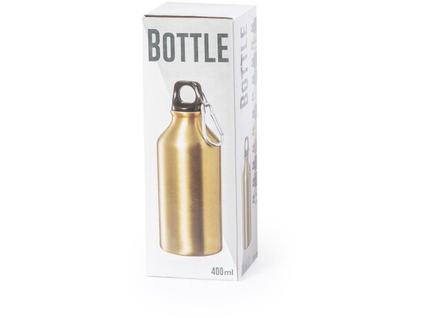 Bidón Mento de aluminio con mosquetón 400 ml personalizado