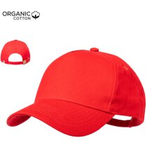 Gorras de béisbol promocionales Gleyre de 5 paneles en algodón orgánico