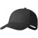 Gorra de béisbol con cierre velcro algodón Haliard Negro