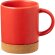 Tazas de cerámica Melmak con corcho 350ml diseño distinguido y natural Rojo